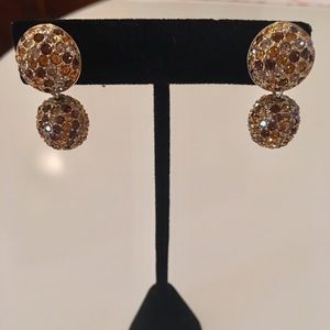 Stamped Swarovski Earrings